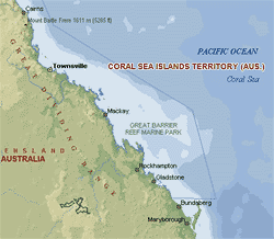 Карта островов Большого Барьерного рифа